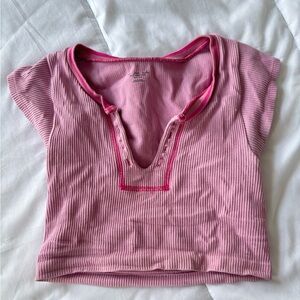 Urban Outfitters Out from Under Pink Ribbed Top